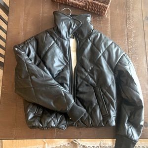 Faux Leather Jacket- Ci SONO Outerwear (S)
